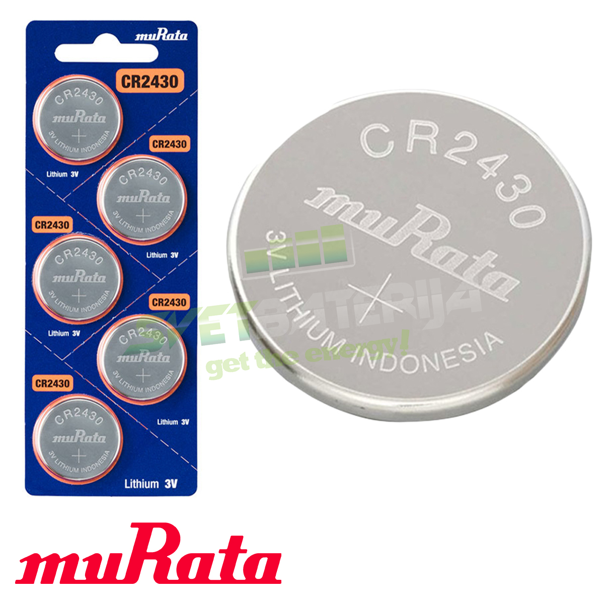 Murata 3V CR2430 Lithium Litijum Dugmasta Baterija
